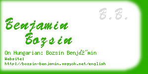 benjamin bozsin business card